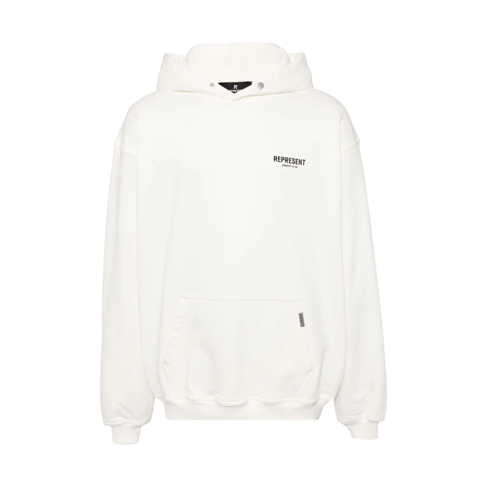 Represent Hoodie met Logoprint White Heren