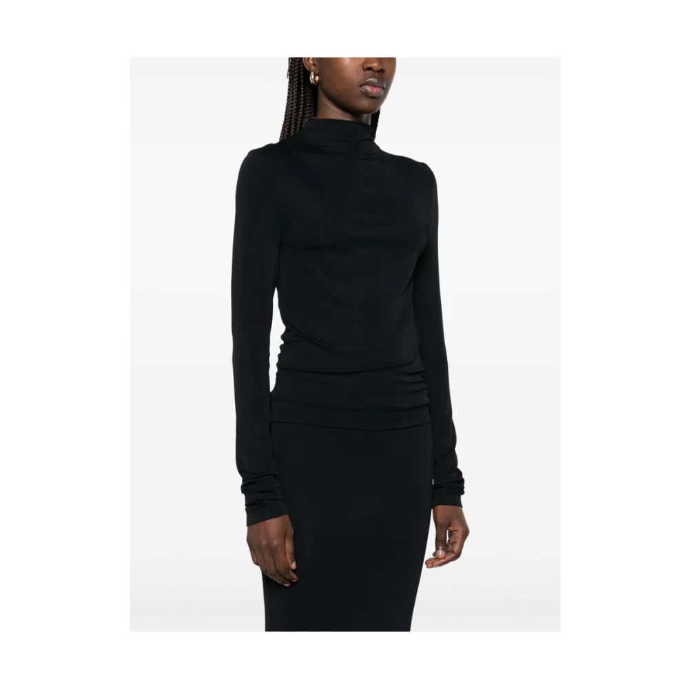 Armarium Zwarte Mock Neck Sweater Black Dames