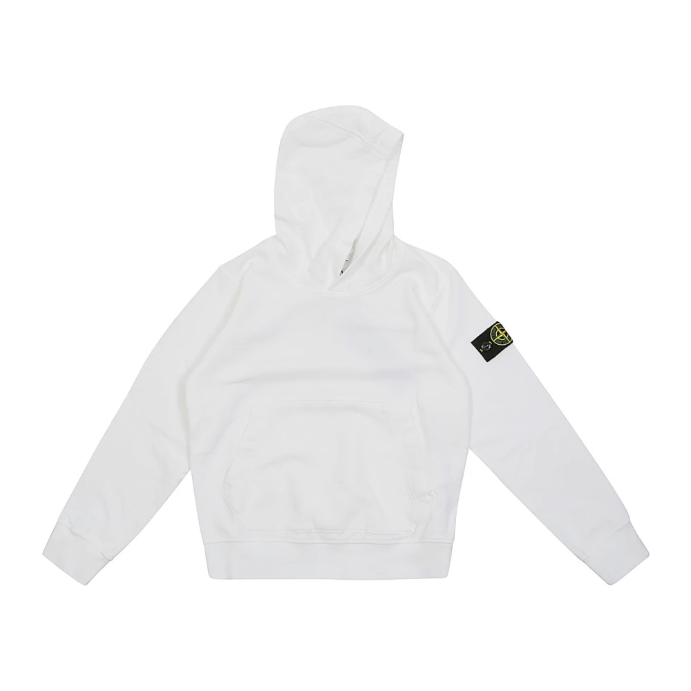 Stone Island Barn Hoodie Sweatshirt White, Pojke