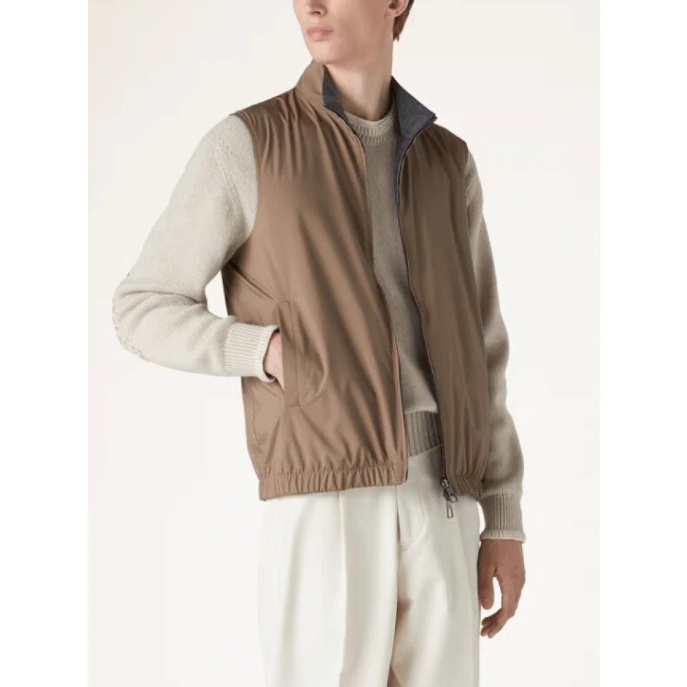 Loro Piana Omkeerbare WindWish™ Vest Brown Heren