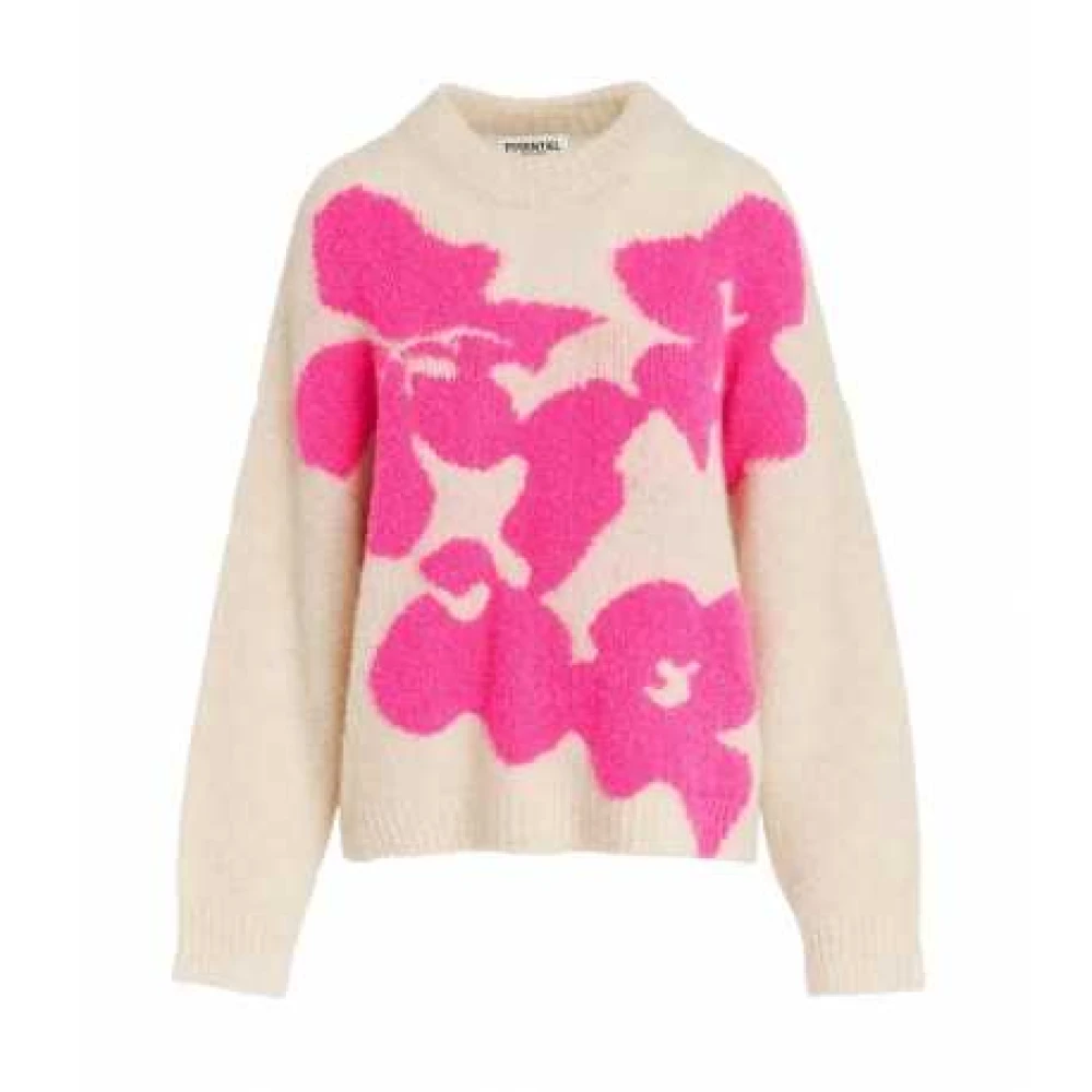 Essentiel Antwerp Fuchsia Bloemen Oversized Trui Multicolor Dames