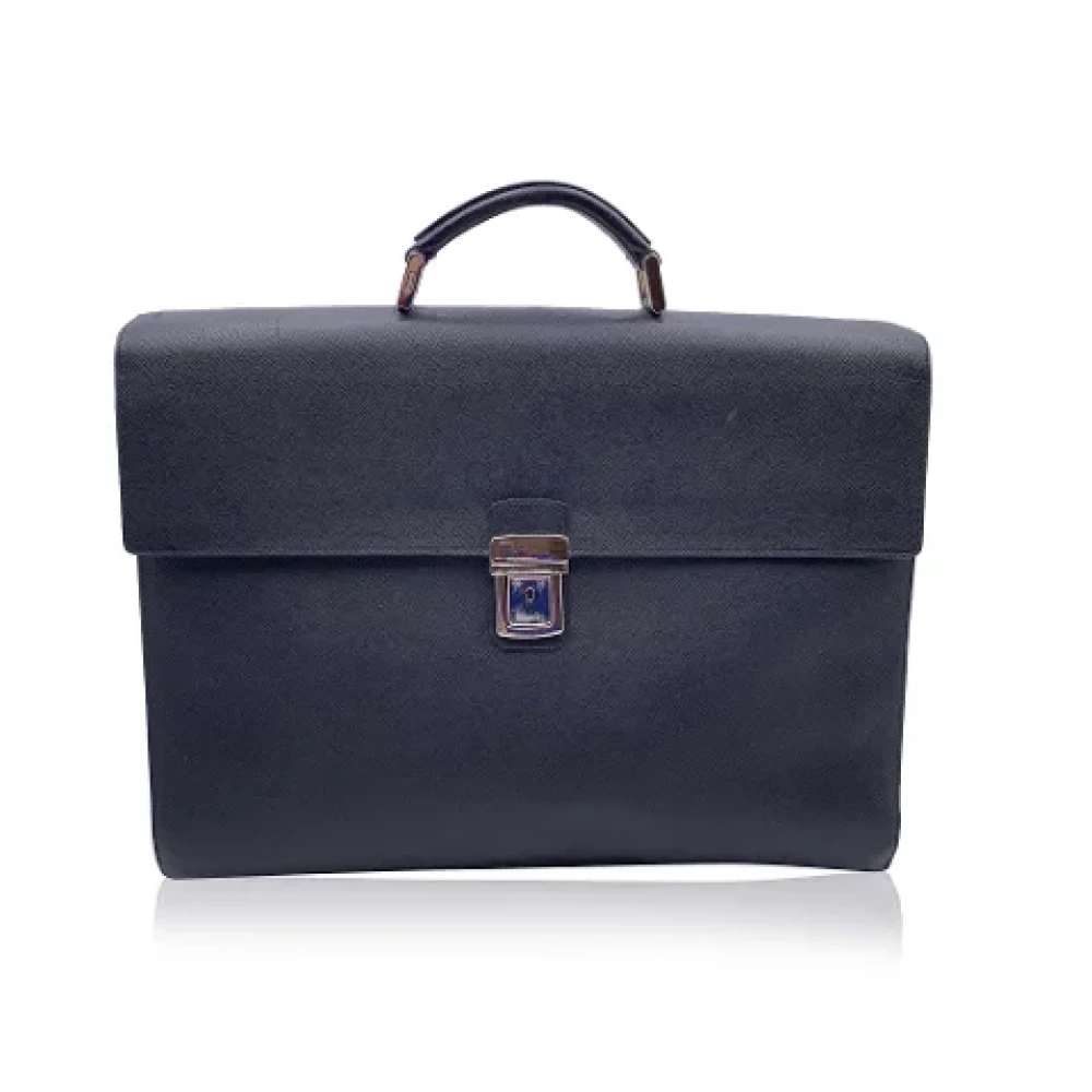 Prada Vintage Pre-owned Leather briefcases Black Dames