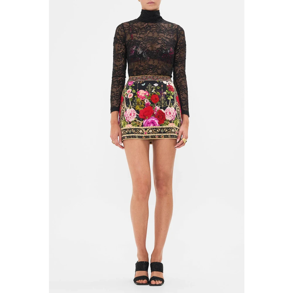 Camilla Romantische Zijden Mini Rok Reservation For Love Multicolor Dames