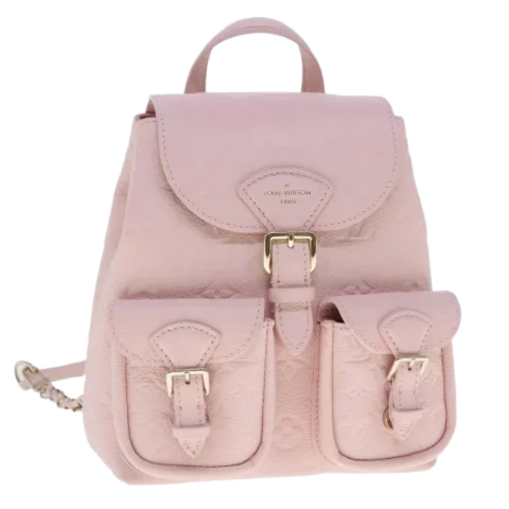 Louis Vuitton Vintage Pre-owned Leather backpacks Pink Dames