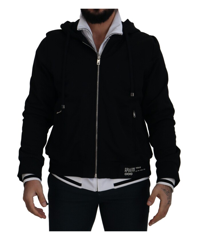 superbe-veste-noire-a-capuche-en-polyester