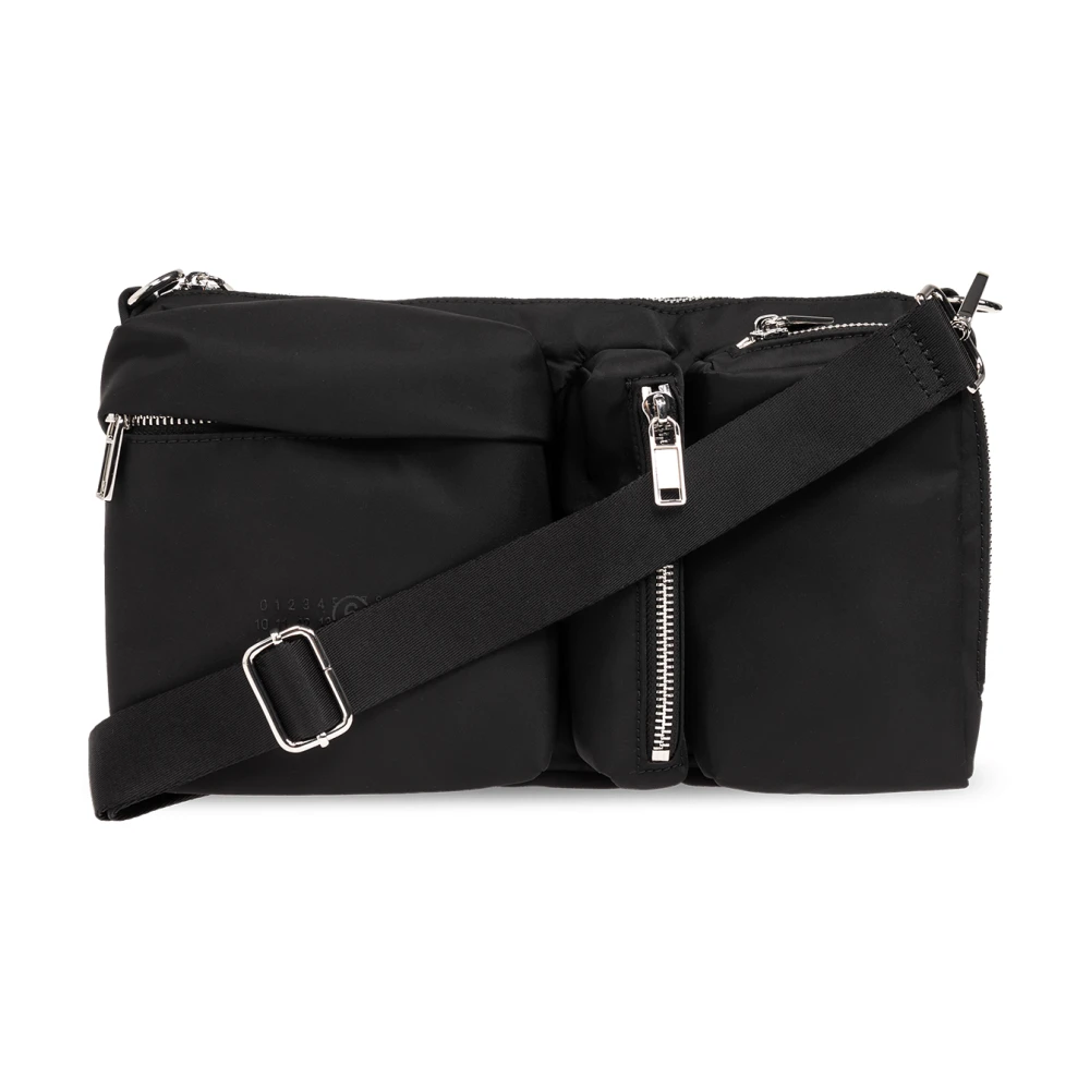 MM6 Maison Margiela Zwarte schoudertas met meerdere zakken Black Dames