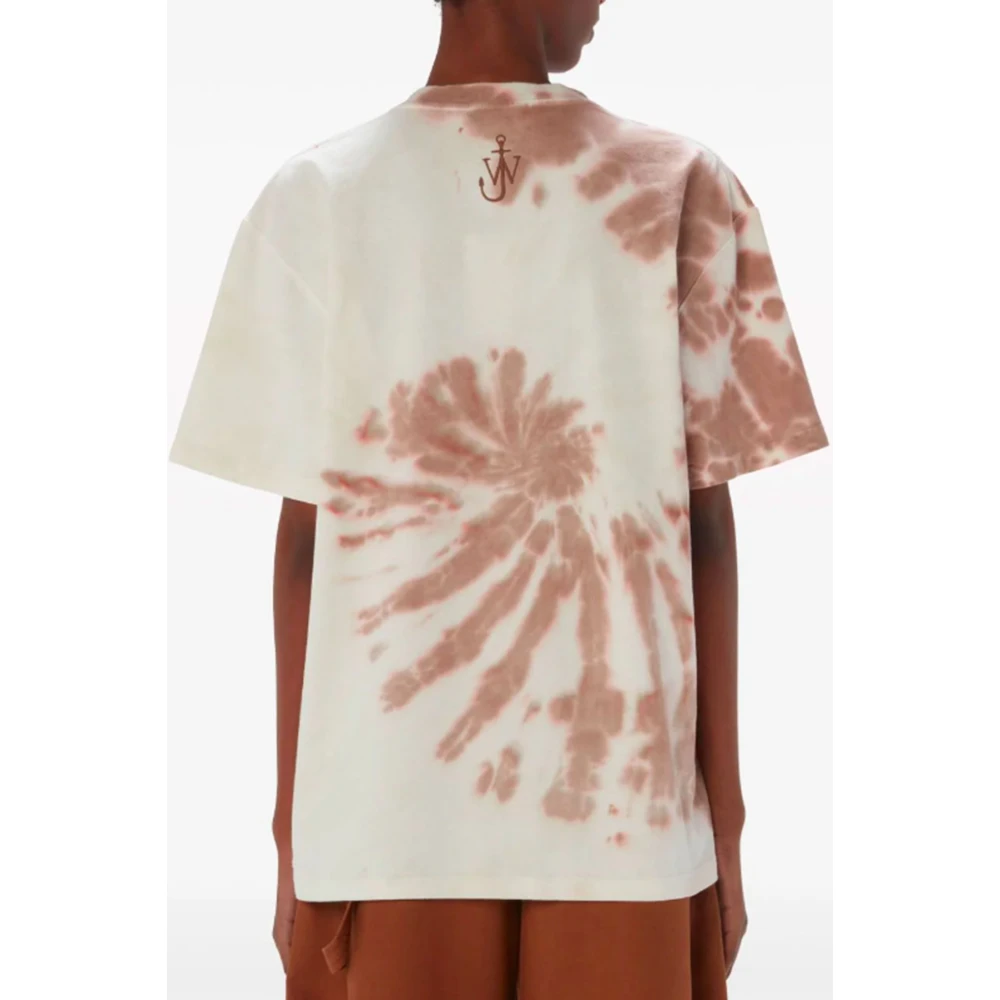 JW Anderson Tie Dye Katoenen T-shirt met Logo Multicolor Dames