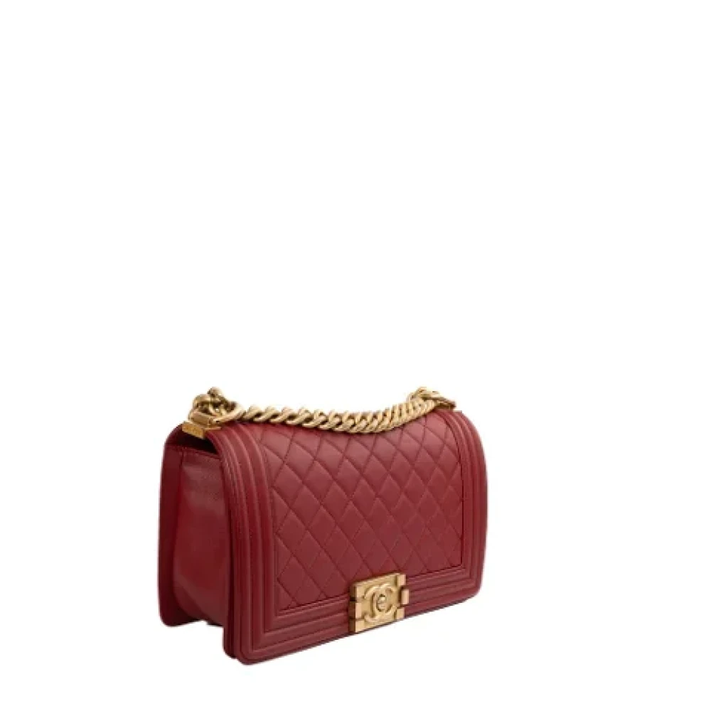 Chanel Vintage Pre-owned Leather chanel-bags Red Dames