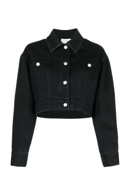 Denim Cropped Jacka Made in Italy