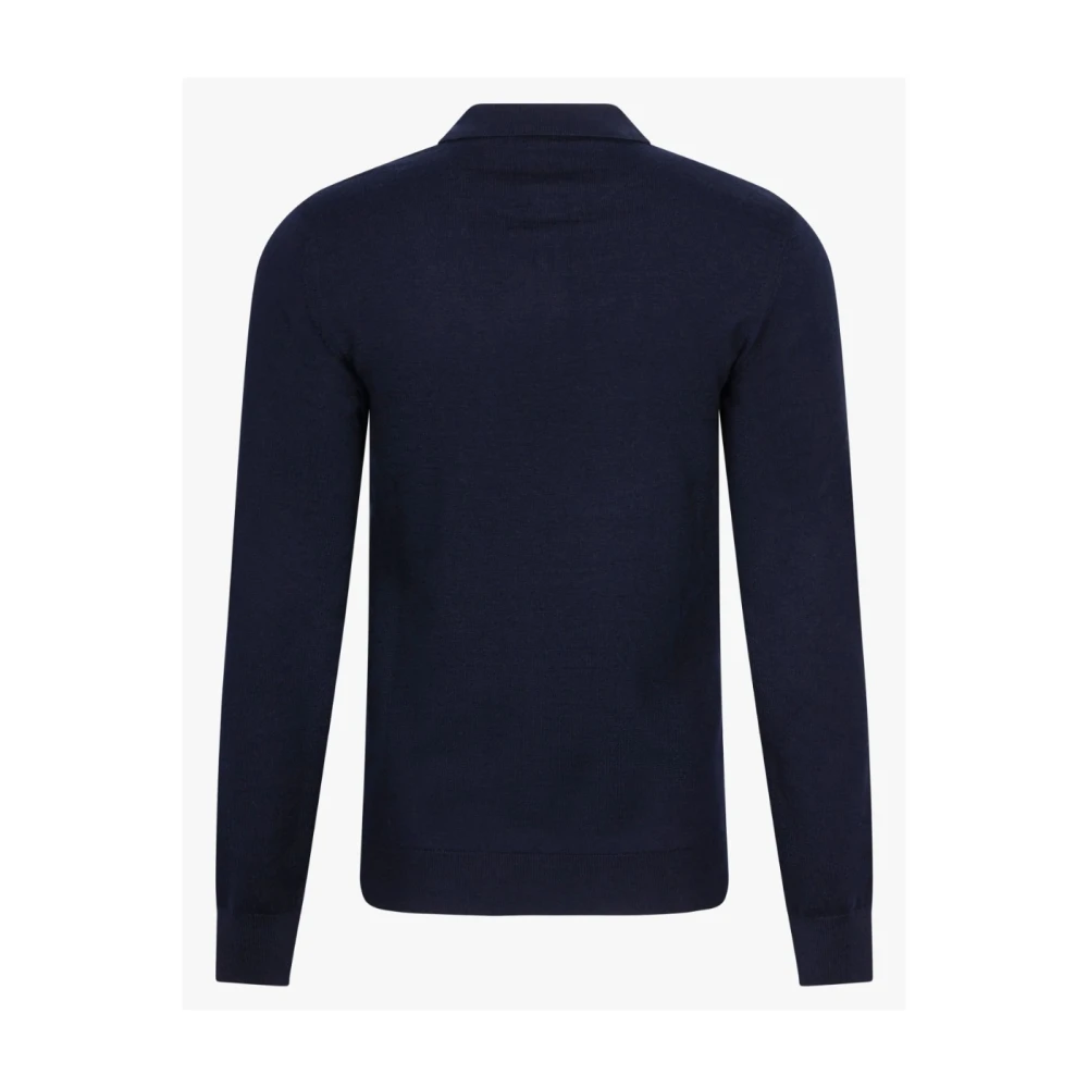 Cavallaro Merino Polo LS Donkerblauw Blue Heren