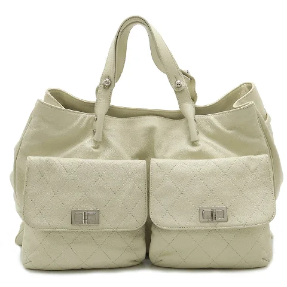 Chanel Vintage Pre-owned Leather totes White Dames