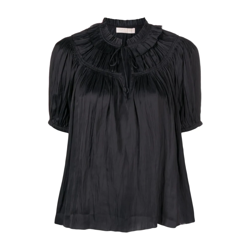 Ulla Johnson Elegante Zwarte Polyester Blouse Black Dames