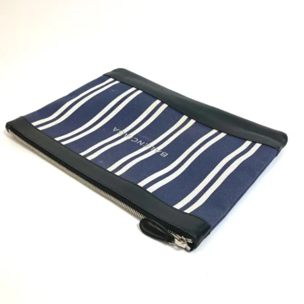 Balenciaga Vintage Pre-owned Fabric clutches Blue Dames