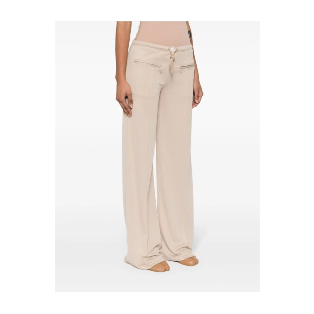 Courrèges Wide Trousers Beige Dames