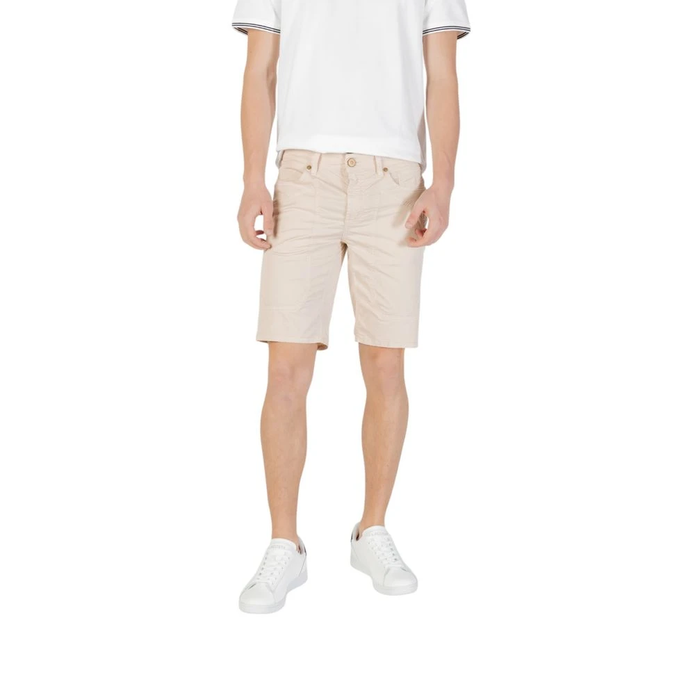 Jeckerson Men's Beige Casual Shorts, W34, Jayden Bermuda Shorts