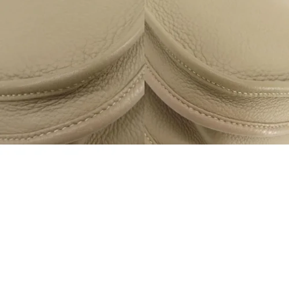 Hermès Vintage Pre-owned Leather shoulder-bags Beige Dames
