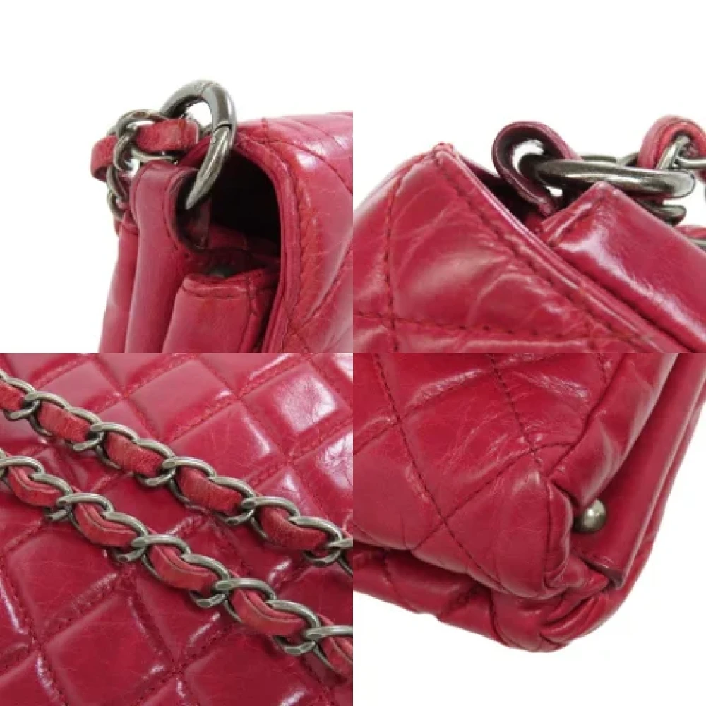 Chanel Vintage Pre-owned Leather shoulder-bags Red Dames