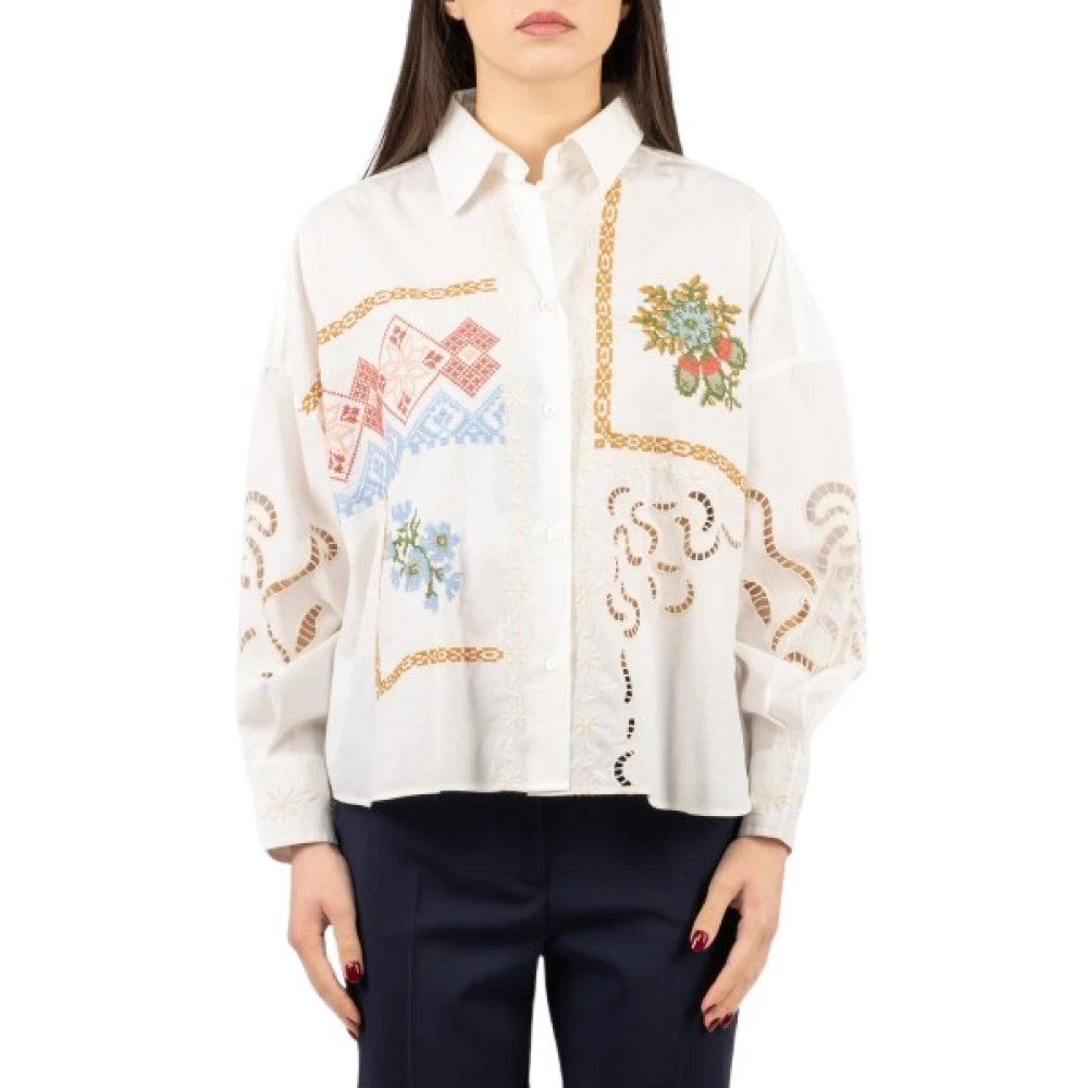 Weekend Max Mara Kvinno Multicolor Blusar & Skjortor Dam, L, Camicia