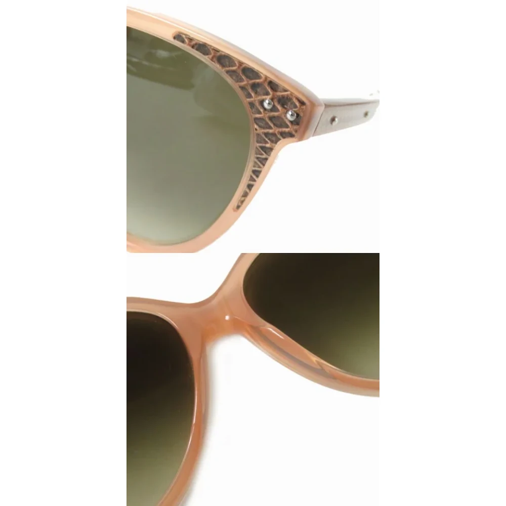 Bottega Veneta Vintage Pre-owned Leather sunglasses Pink Dames
