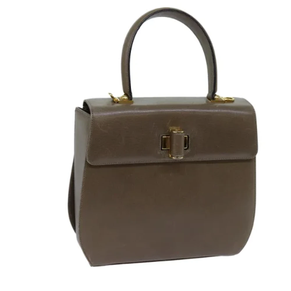 Salvatore Ferragamo Pre-owned Leather handbags Brown Dames