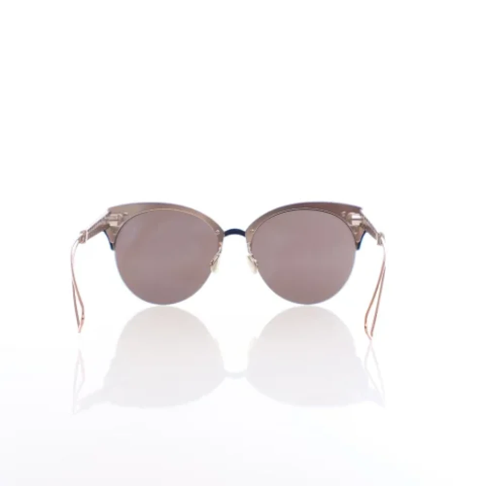 Dior Vintage Pre-owned Metal sunglasses Black Dames