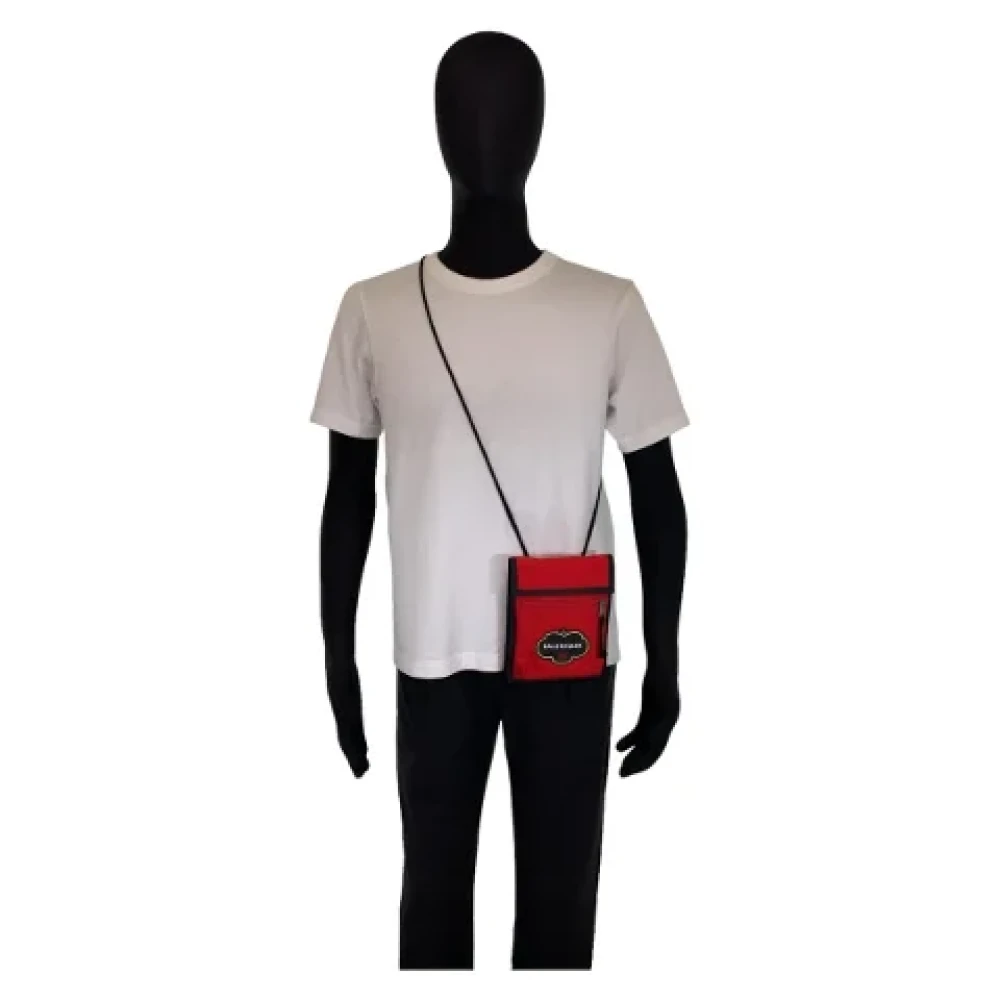 Balenciaga Vintage Pre-owned Canvas crossbody-bags Red Heren