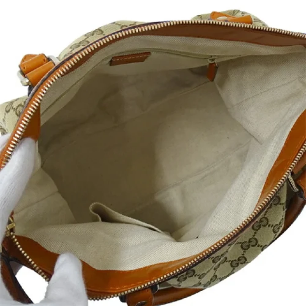 Gucci Vintage Pre-owned Canvas gucci-bags Beige Dames