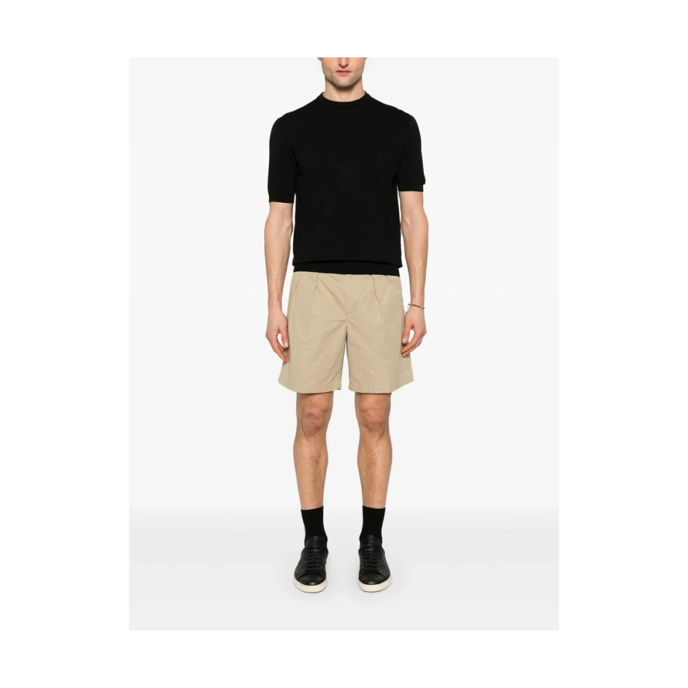 Fedeli Zwarte Ronde Hals Korte Mouwen T-shirt Black Heren