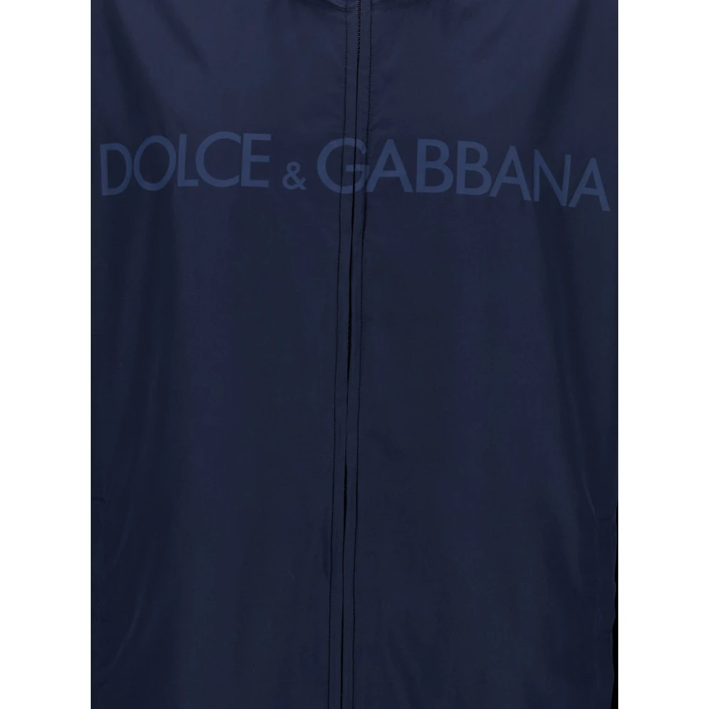 Dolce & Gabbana Wind Jackets Blue Heren