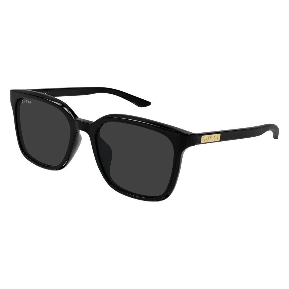 Gucci Unisex Black Rectangular Sunglasses - Sunglasses - 55 Mm - Accessories