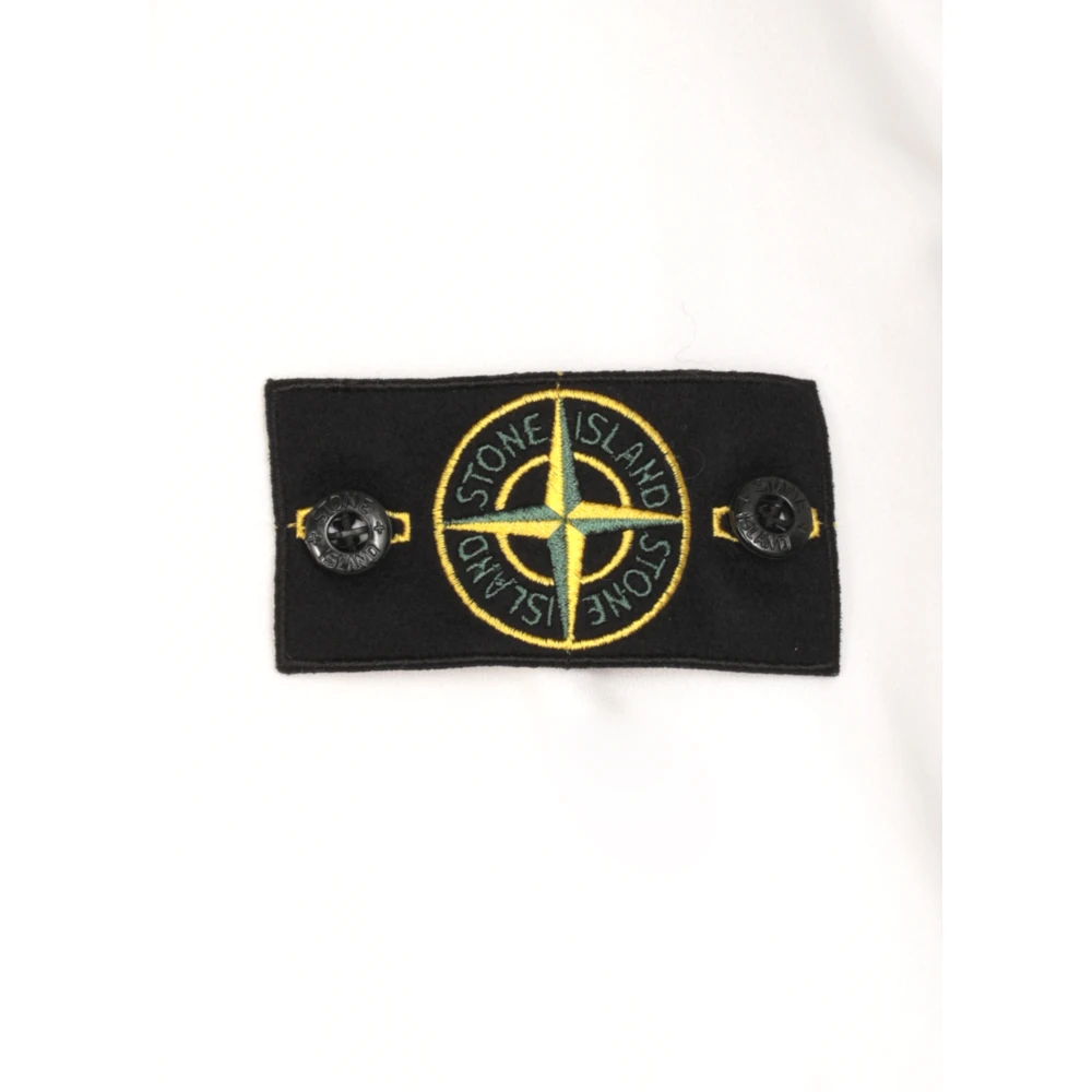 Stone Island Witte Katoenen Sweatshirt met Logopatch White Heren