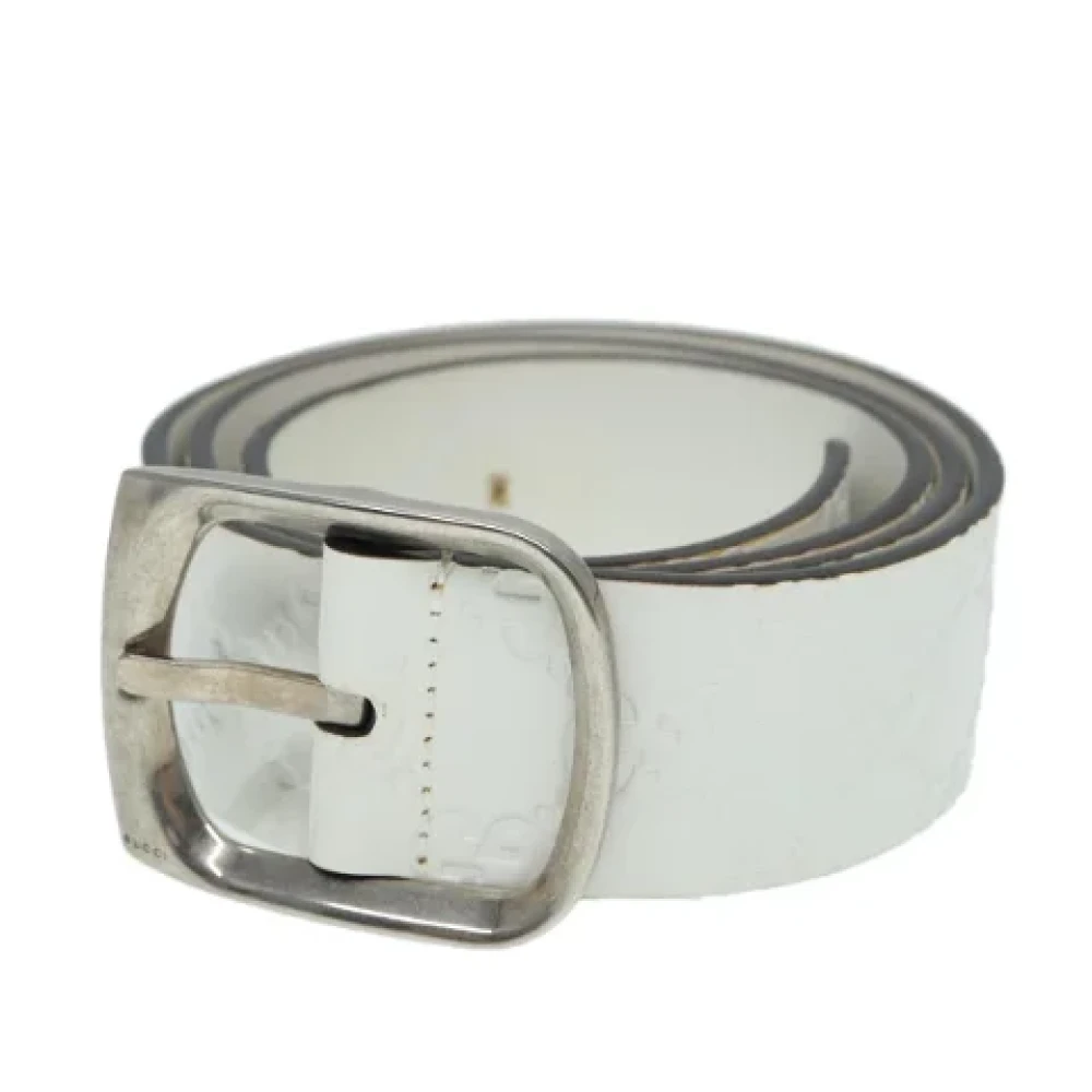 Gucci Vintage Pre-owned Leather belts White Dames