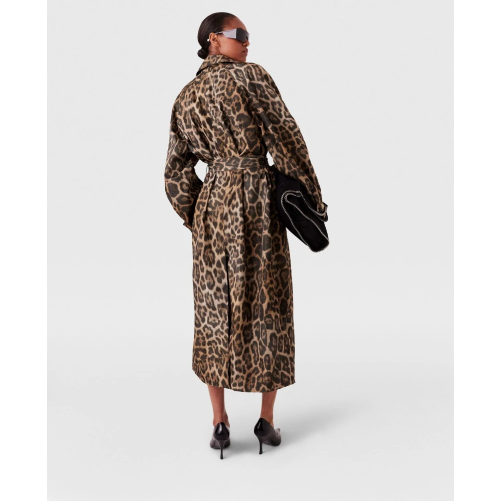 Stella Mccartney Luipaardprint Riem Trenchcoat Brown Dames