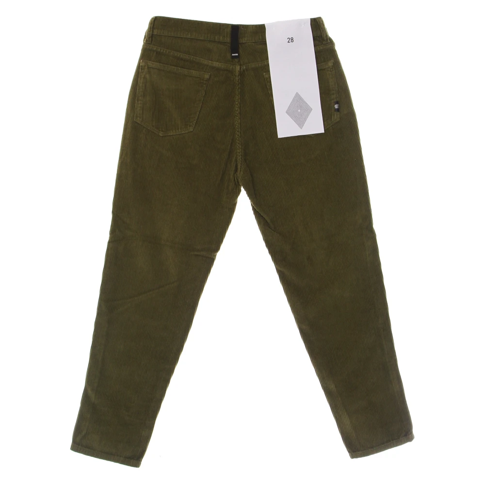 Amish Army Green Velvet Lange Broek Green Heren