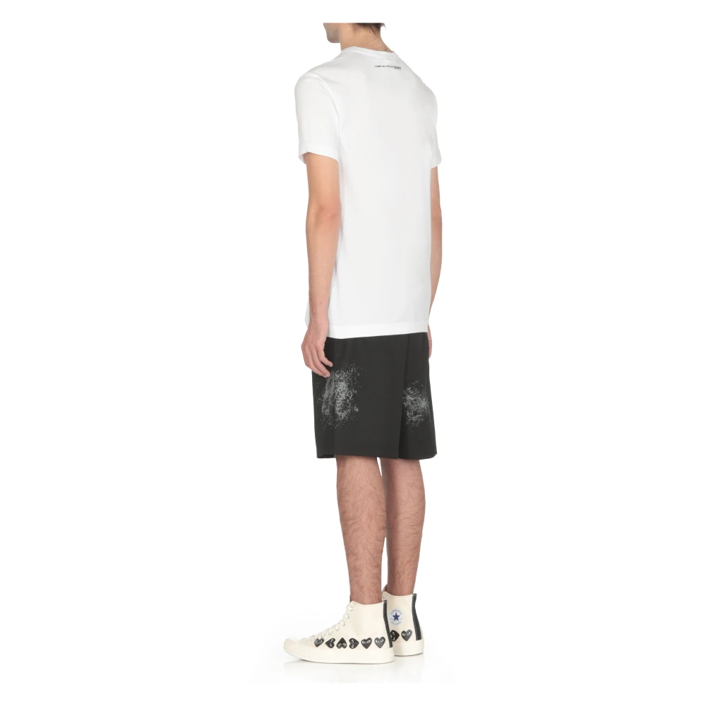 Comme des Garçons Wit Katoenen T-shirt met Logo White Heren