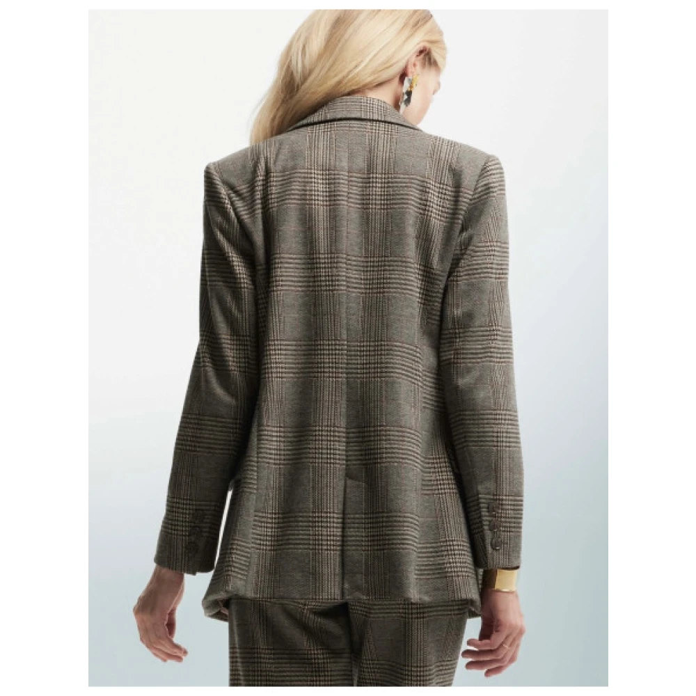 Kocca Tartan Double-Breasted Blazer Noah Green Dames