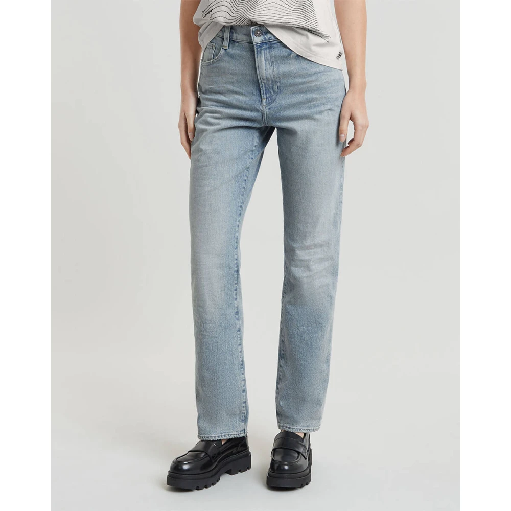 G-Star Hoge Straight Viktoria Jeans Blue Dames