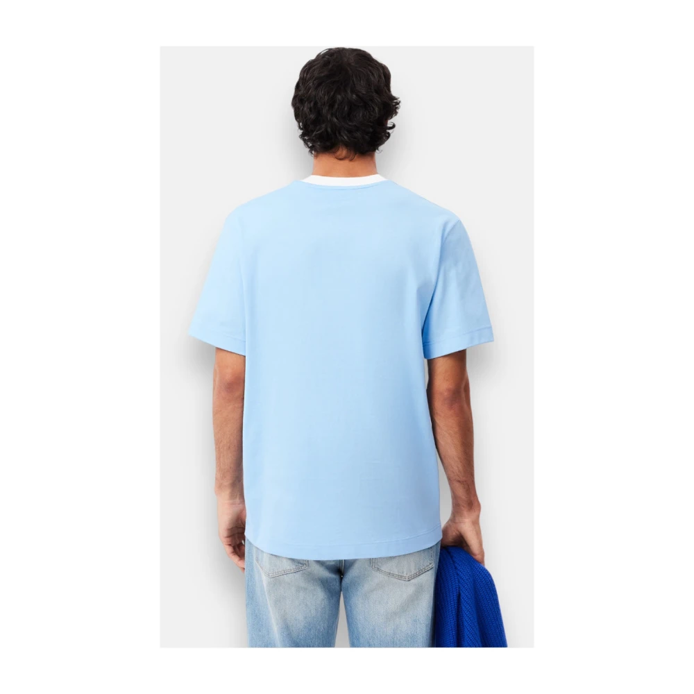 Lacoste Franse Stijl Katoenen T-shirt Blue Heren