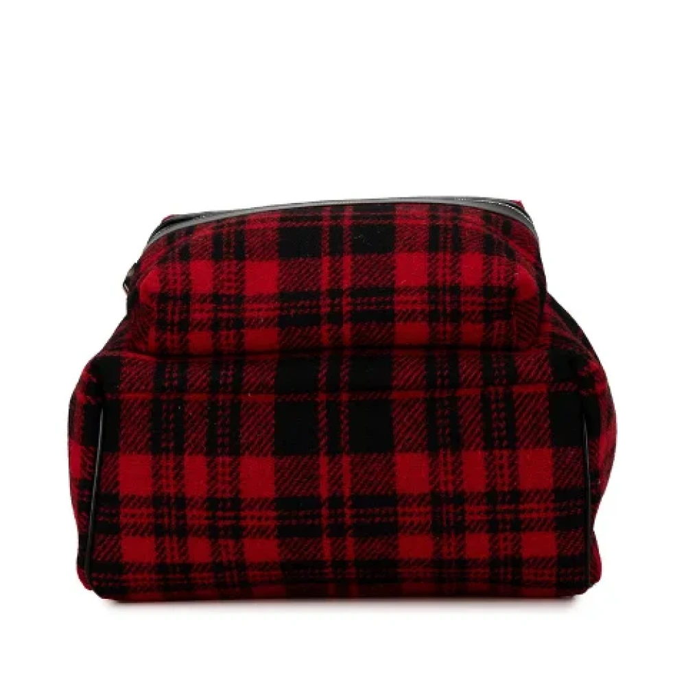 Yves Saint Laurent Vintage Pre-owned Canvas backpacks Red Heren