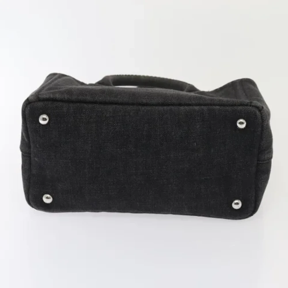 Prada Vintage Pre-owned Canvas handbags Black Dames