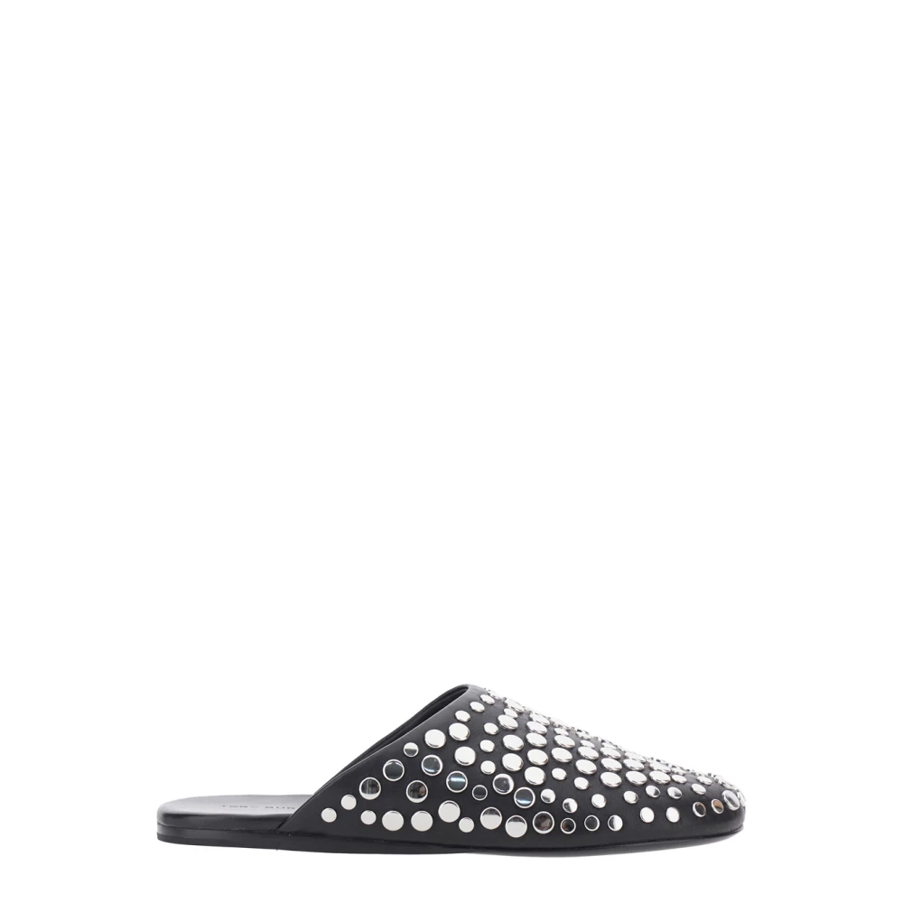 Tory Burch Women's Black Studded Mule Sandals