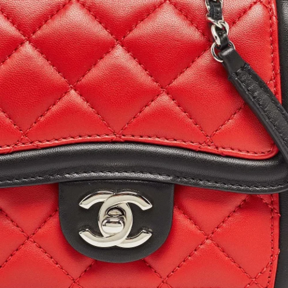 Chanel Vintage Pre-owned Leather chanel-bags Orange Dames