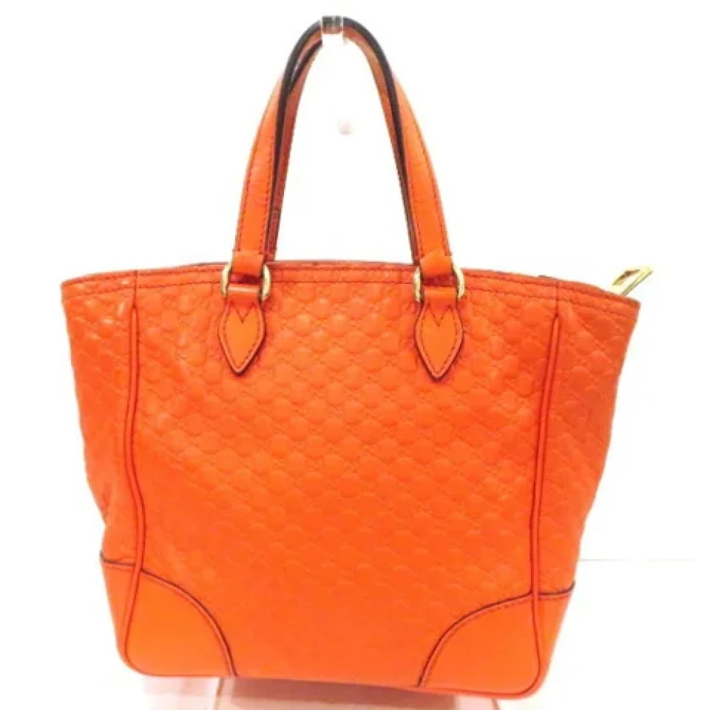 Gucci Vintage Pre-owned Leather gucci-bags Orange Dames