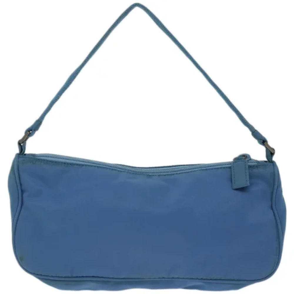 Prada Vintage Pre-owned Nylon pouches Blue Dames