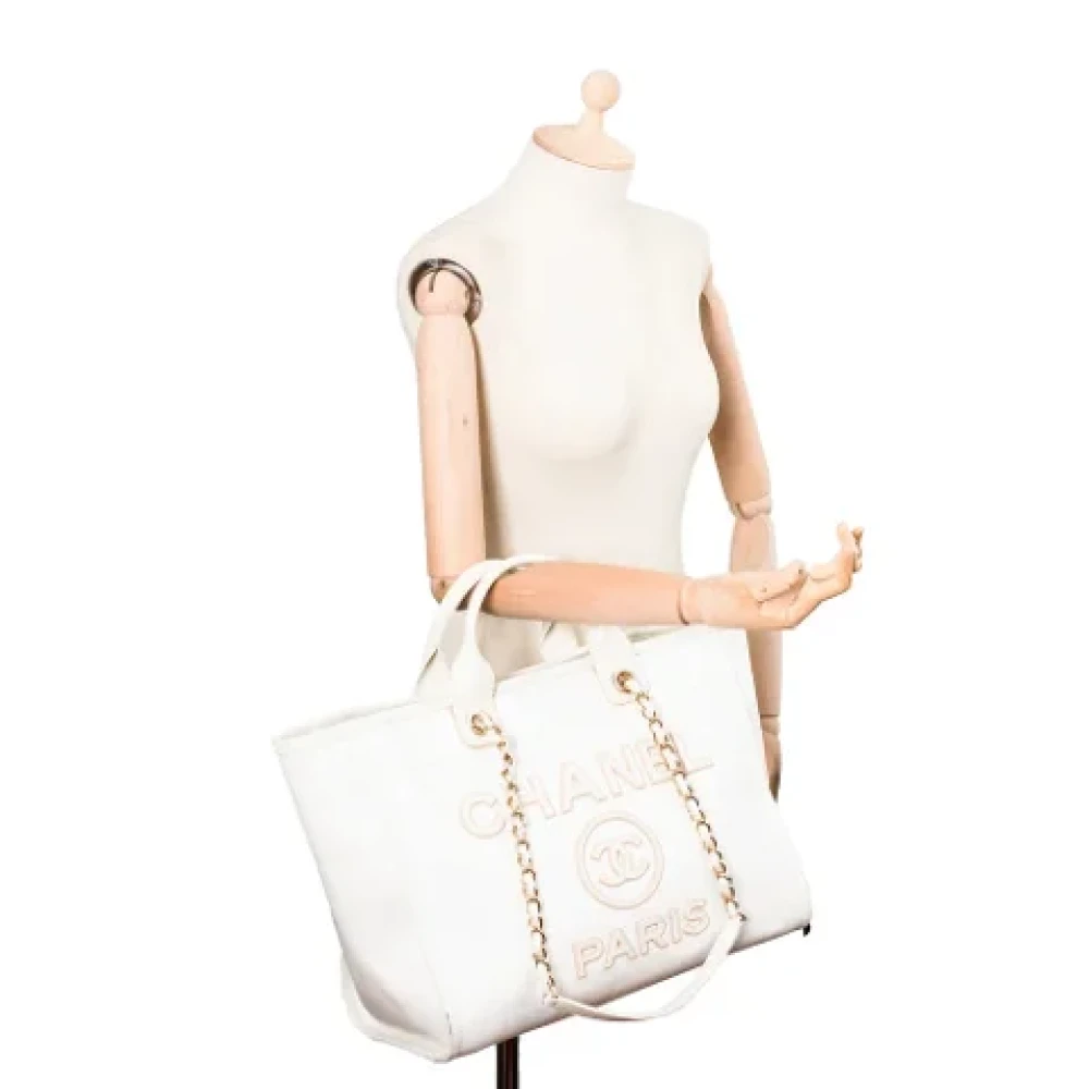 Chanel Vintage Pre-owned Cotton chanel-bags White Dames