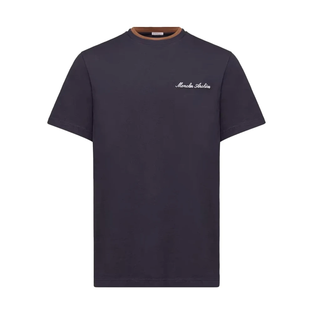 Moncler Men's Blue T-Shirts, 3XL, Signature Logo T Shirt