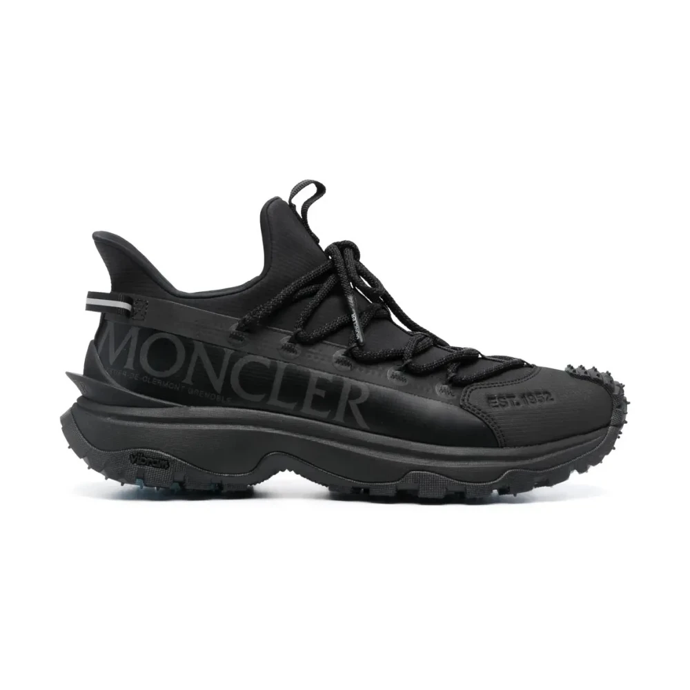 Moncler Zwarte Sneakers met Polyamide Bovenwerk Dames Schoenen