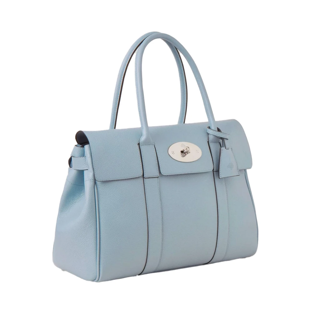 Mulberry Blauwe Poplin Schoudertas Postman's Lock Blue Dames