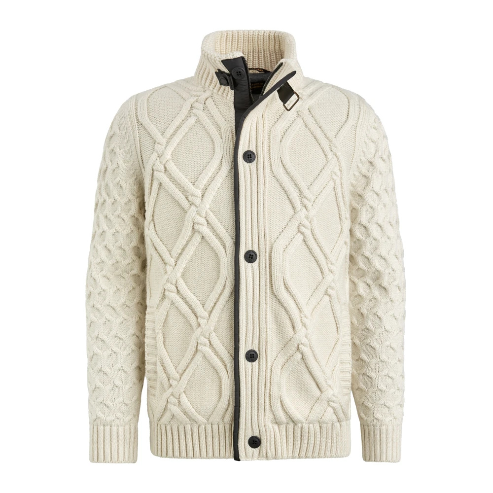 PME Legend Zware Gebreide Gemengde Garen Ritsjas Beige Heren