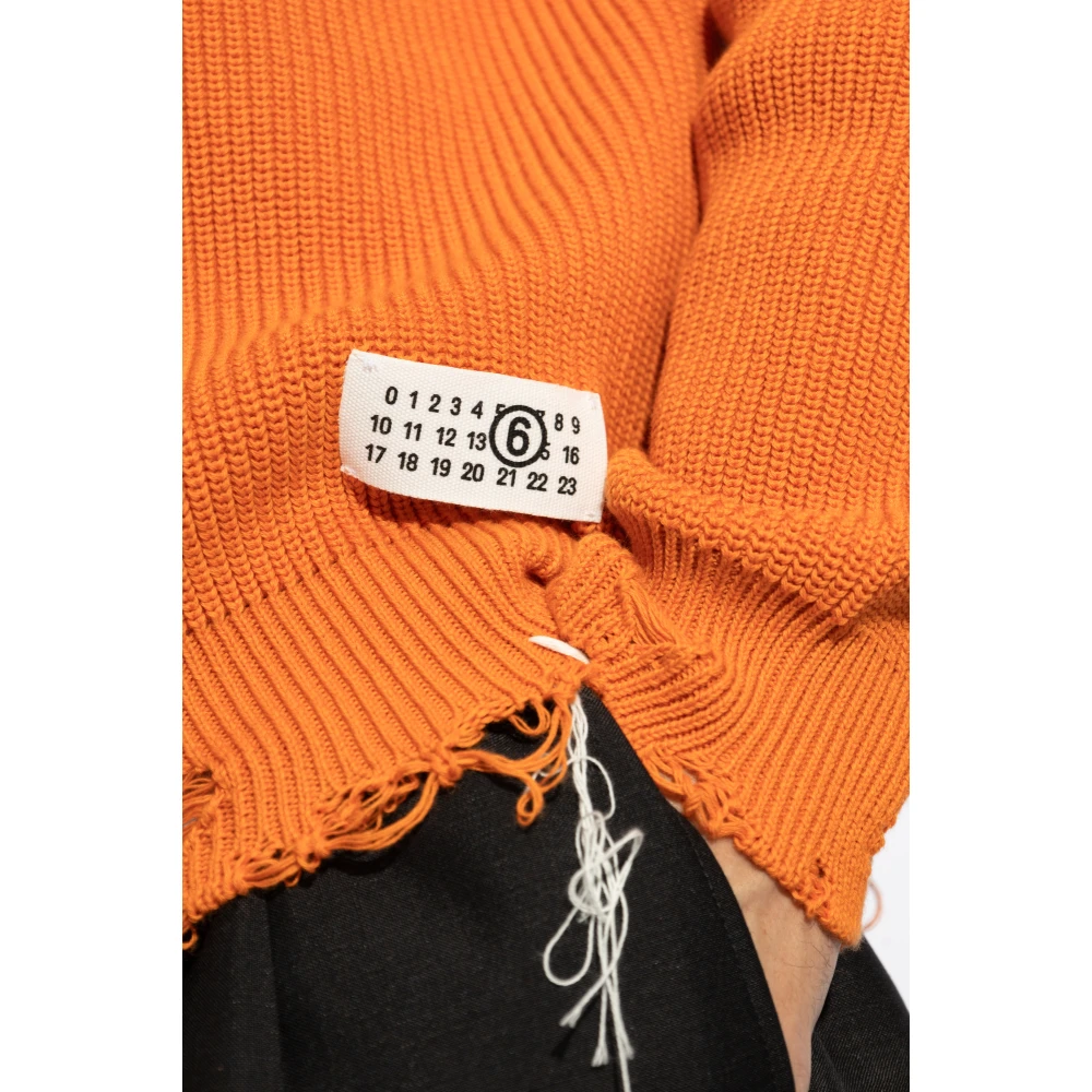 MM6 Maison Margiela Katoenen trui Orange Heren